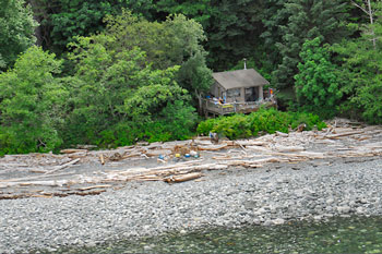 Rental beach cabin on Quadra Island, British Columbia