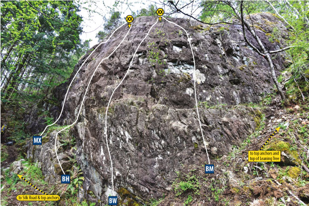 Black Crag, Chinese Mountains, rock climbing Quadra Island, BC