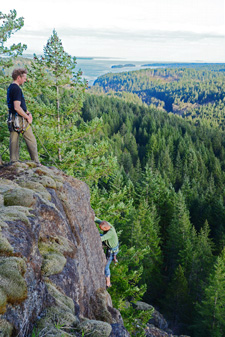 Rock climbing Quadra Island, BC