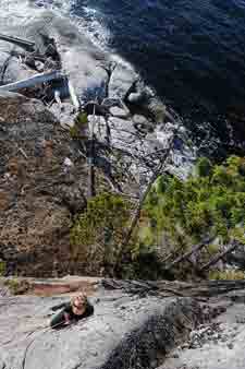Rock climbing Quadra Island, BC