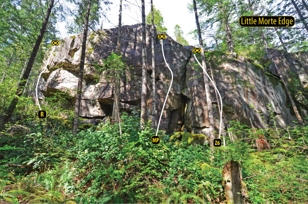 Far West Wall, rock climbing Quadra Island, BC